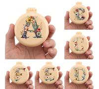 1 pezzo Pettine mini floreale esclusivo per matrimoni con 26 lettere, piccolo e portatile, pettine mini ad aria ammortizzata pratico per ragazze, pettine ad aria pieghevole con funzione massaggiante, 