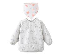 1 Pezzo Petto Di Babino, Sciarpa A Triangolo Da 1 Pezzo, Babice Da Alimentazione Per Bambini, Grembiule A Maniche Lunghe Impermeabili, Bavaglino Stampato Di Dinosauro, Bavaglini Riutilizzabili.