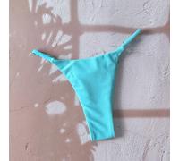 1 pezzo Pezzo sotto del bikini a perizoma tinta unita per donna, semplice e minimalista, adatto per l'estate L,M,S,XSTessuto