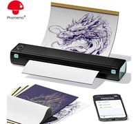 1 pezzo Phomemo M08F Stampante a trasferimento wireless per formato A4, 8,27" x 11,69", 210 x 297 mm, Macchina copiatrice termica a trasferimento con 10 pezzi di carta termica di trasferimento gratuit