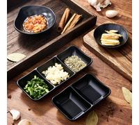 1 pezzo Piatto condimento, robusto e infrangibile, adatto per salse e condimenti, piatto per salsa di soia aceto, piatto per spuntini, vassoio per salse, spuntino, piatto di contorno, formaggio e ketc