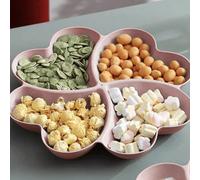 1 pezzo Piatto per antipasti, piatto diviso per chips e salse, vassoio a forma di cuore a 4 scomparti per noci, caramelle, frutta secca, insalata, snack, forniture da cucina, regalo di Natale Tagli Un
