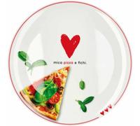 1 Pezzo Piatto Pizza in Melamina con Decori e Scritte 33 cm 3 Decori