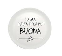 1 Pezzo Piatto Pizza in Melamina con Frasi 33 cm 6 Decori