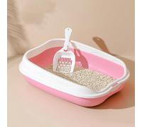 1 pezzo Piccola cassetta per la lettiera per gatti in plastica con apertura totale con pala per la lettiera per gatti gratuita casuale Tagli UnicaBlocchi di colore,Lettere,A striscePC