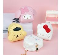 1 pezzo Piccola e carina borsa portamonete Sanrio, versatile, piccola, adatta per pendente, auricolare, cavo dati, borsa portachiavi portatile Coulomi viola,Cane alla cannella,La mia melodia,Ciao Kitt