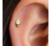 1 pezzo Piccolo mono orecchino a perno in argento sterling 925 ipoallergenico con zircone cubico, adatto per uomo e donna per uso quotidiano (venduto singolarmente) Argento 925