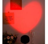 1 pezzo Piccolo proiettore di luce a forma di cuore rosso e rosa, a luce atmosferica, alimentato tramite USB, in materiale plastico, lampada d'amore romantica, adatta per fotografia, casa, soggiorno, 