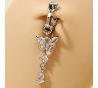 1 pezzo Piercing finto per ombelico a forma di farfalla, non un vero piercing, molletta per l'ombelico per regalo da donna Tagli UnicaRame