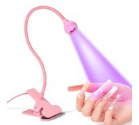 1 pezzo Pink USB Powered Plastic Nail Dryer With One Gear Dimmer LED Lamp, Suitable For Nail Salon And casa DIY Small Manicure Lamp, With Clip, Bendable, Highly Flexible, USB Powered, One-Piece Startu