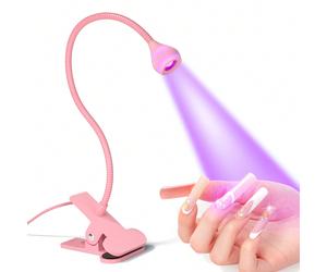 1 pezzo Pink USB Powered Plastic Nail Dryer With One Gear Dimmer LED Lamp, Suitable For Nail Salon And casa DIY Small Manicure Lamp, With Clip, Bendable, Highly Flexible, USB Powered, One-Piece Startu