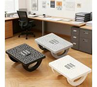 1 pezzo Poggiapiedi con funzione massaggiante, altezza regolabile, design a dondolo, ergonomico per uso sulla scrivania dell'ufficio per alleviare stress e affaticamento, adatto per ufficio, studio, s