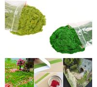 1 pezzo Polvere di erba statica per la creazione di scene di modelli, polvere di cashmere per erba, erba fint a verde, miniatur ordini di fata, costruzione di micro paesaggi artificiali fai-da-te per 