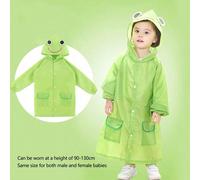 1 pezzo Poncho da pioggia con cappuccio simpatico e a cartone animato, adatto per ragazzi e ragazze, necessario per attività all'aperto durante la pioggia Rana verde taglia unica,Piccola paperella gia