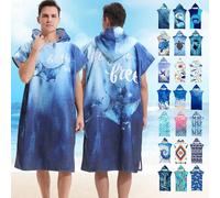 1 pezzo Poncho da surf ad asciugatura rapida, accappatoio con cappuccio per adulti uomini e donne, telo da spiaggia indossabile in microfibra, adatto per nuoto, surf, immersioni, terme e bagni Gamepad