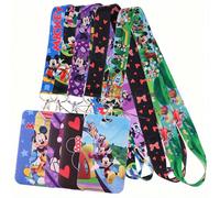 1 pezzo Porta badge Disney originale per tessera ID del lavoro, cordino, porta tessera scolastica e dei mezzi pubblici, porta tessera per ristoranti, porta badge per lavoro, etichetta bagaglio con Top
