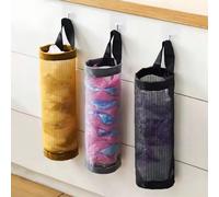 1 pezzo Portabuste di plastica riutilizzabile, contenitore da appendere per la cucina, organizer per buste in rete di nylon. Realizzato in nylon, affidabile, busta per la conservazione domestica con c