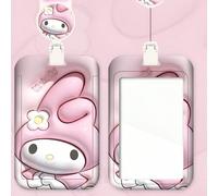 1 pezzo Portacard d'identità con cordino, custodia per card con stampa 3D carina, accessorio per campus per donne e ragazze, mini portafoglio, portamonete, portacarte, regalo per la festa della mamma,