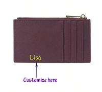 1 pezzo Portacarte in pelle PU Saffiano personalizzato per donna, compatto e portatile, multifunzionale, versatile e leggero, pratico e alla moda, colori vivaci, un regalo ideale per le donne, anche u