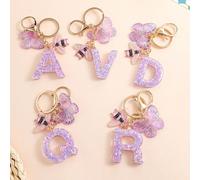 1 pezzo Portachiavi alfabeto creativo con 26 lettere inglesi e ape, accessori per zaini per bambini, regalo per ragazze B,A,D,F,E,C,G,H,I,J,K,L,M,N,O,P,Q,R,S,T,U,W,V,X,Y,ZGraficoABS