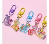 1 pezzo Portachiavi alla moda di My Little Pony - Ciondolo per borsa con pony arcobaleno creativo e carino, regalo perfetto per il ritorno a scuola, Ognissanti e Natale, kawaii blu,rosa,Viola,oro,Oro 