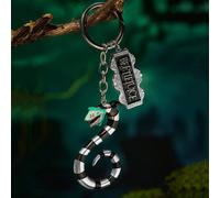 1 pezzo Portachiavi alla moda in lega di zinco a forma di verme, ciondolo 3D realistico a forma di serpente per borsa, regalo da collezione, colore argento, stile gotico Tagli UnicaAnimale,FumettoLega