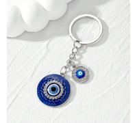 1 pezzo Portachiavi ciondolo occhio turco dell'invidia unisex con strass, accessorio moda e unico per auto, borsa, zaino per la scuola, accessori per borse con strass, stile gotico Y2K, portachiavi co