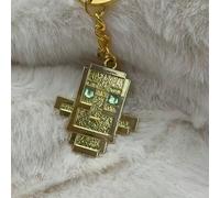 1 pezzo Portachiavi/Ciondolo Totem del Gioco (Il Mio Mondo), Accessorio Metallico da Gioco, Ornamento Miniatura Goffrato 3D a Forma di Libro da Borsa Stile Cyberpunk Tagli Unica,3 pezzi,2 pezziLega di