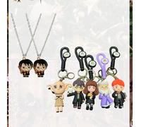 1 pezzo Portachiavi con accessori a forma di personaggio di Harry Potter, bambole di coppia come regalo, ciondoli portachiavi, decorazioni per zaini, il miglior regalo per le vacanze per i buoni amici