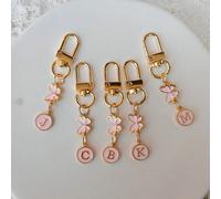 1 pezzo Portachiavi con lettera e farfalla dorati, portachiavi in lega con iniziale per coppie, accessorio per zaino L,M,S,B,A,D,E,C,J,K,H,I,F,G,T,U,R,P,Q,N,O,Z,X,Y,V,WLega di zinco