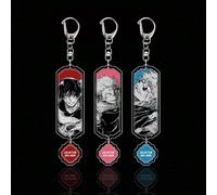 1 pezzo Portachiavi di Jujutsu Kaisen, Ciondolo di Gojo Satoru, Pendente per borsa, Portachiavi in acrilico bifacciale, Accessorio per auto, Ciondolo per borsa, Zaino per la scuola, Lettera carina, St