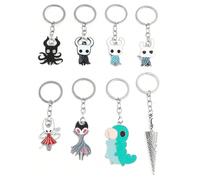1 pezzo Portachiavi Hollow Knight - Accessorio per il gioco Hollow Knight: Silksong - Ciondolo per zaino - Regalo per feste/compleanni - Giocattolo Direttore del Teatro Verde,Cavaliere dell'Abisso,Cav