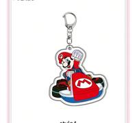 1 pezzo Portachiavi in acrilico di Super Mario, bambole a tema cartone animato Super Mario, ciondoli di Mario, borse di Mario, ciondoli per auto, regali promozionali, piccoli regali, i migliori regali