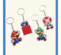 1 pezzo Portachiavi in acrilico di Super Mario, personaggio di film, anime e cartoni animati, Super Mario carino, appendino per zaino, appendino per borsa o auto, regalo promozionale, il miglior regal