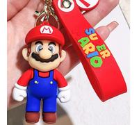 1 pezzo Portachiavi in silicone con personaggio divertente di SuperMario - Ciondolo per chiavi d'auto carino, accessorio morbido in gomma per borse, la migliore decorazione per l'atmosfera di feste e