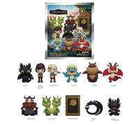 1 pezzo Portachiavi PVC 3D mini figura cieca autorizzata ufficialmente "Dragon Trainer", "Jurassic Park", "Lo squalo", con personaggi casuali come Sdentato, Hiccup, Tempestosa, Gronckle, Incubo Mostru