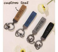 1 pezzo Portachiavi semplice e alla moda multicolore con incisione laser di nome e numero di telefono, ideale per la Festa del Papà, testimoni di nozze, Natale, regali per feste, incisione alla moda,