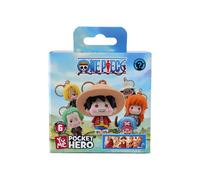 1 pezzo Portachiavi ufficialmente concesso in licenza YuMe Pocket Hero Blind Box, con immagine casuale di un personaggio di One Piece come Luffy, Zoro o Nami. Ciondolo carino e sorpresa per chiavi di