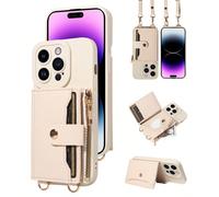 1 pezzo Portafoglio in pelle PU con slot per carte, specchio e tracolla compatibile con Apple 17 Pro Max/17 Pro/17/Air/16 Pro Max/16/15/14/13, Redmi Galaxy S20,Galaxy S20 Ultra,IPhone X/XS,iPhone 12,i