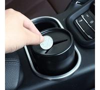 1 pezzo Portamonete per auto, Mini cestino portarifiuti multifunzionale per auto con coperchio, può essere usato come organizer da scrivania, posacenere, scatola portaoggetti, portabicchieri per auto.