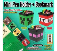 1 pezzo Portapenne stile Minecraft, tazza portapenne quadrata in plastica, organizer da scrivania per cancelleria, scatola creativa per la conservazione delle matite, adatta per casa, scuola, ufficio 