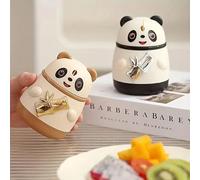 1 pezzo Portapuzzolini automatico a scomparsa classico a forma di panda, scatola portapuzzolini con coperchio in plastica, bottiglia portapuzzolini stile nazionale creativo a cartone animato con pulsa