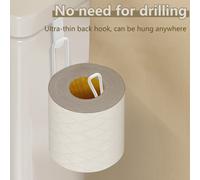 1 pezzo Portarotolo da bagno senza foratura, portarotolo per carta igienica, portarotolo da appendere dietro la porta, portarotolo laterale per il bagno Bianco,neroFerro