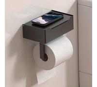 1 pezzo Portarotolo di carta igienica con mensola di stoccaggio, portarotolo di carta igienica e salviettine, dispenser di carta igienica per bagno, accessori bagno Digitare unFerro