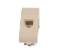 1 Pezzo Presa Telefonica RJ11, Compatibile con Bticino Living Light, Colore Bianco, Serie MBL, 1 Modulo