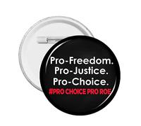 1 pezzo Pro Abortion Right Pro Choice Perni per pulsanti Supporto 1973 Roe V. Wade Distintivo rotondo Mantieni l'aborto sicuro Cerchio legale Perni sul petto Il mio corpo Il mio utero La mia scelta Sp