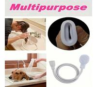 1 pezzo Prolunga multifunzione per rubinetto con soffione doccia, lunghezza totale 130,8 cm, adattatore facile da usare per il lavaggio dei capelli, soffione doccia per il bagno, connettore semplice p