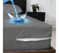 1 pezzo Protettore per materasso con cerniera impermeabile a 6 lati al 100% piu sicuro - Adatto ai materassi da 9-12 pollici di profondità, traspirante e silenzioso, rivestimento di materasso lavabile