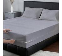 1 pezzo Protezione materasso con cerniera a 6 lati impermeabile, adatta per materassi profondi da 5,9-9 pollici, federe non incluse, disponibile nelle misure Twin, Full, Queen, King, design con tasca 
