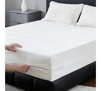 1 pezzo Protezione per materasso a 6 lati con cerniera impermeabile, adatta per materassi profondi da 5,9 a 9 pollici, federe non incluse, disponibile nelle misure Twin, Full, Queen, King, design con 